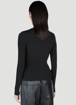 Cut-Out Knit Sweater