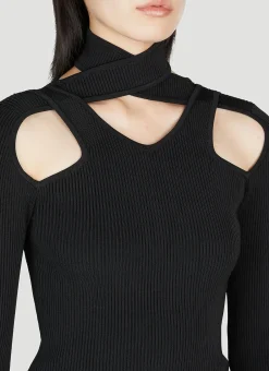 Cut-Out Knit Sweater