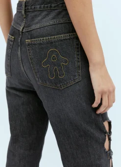 Cut-Out Mom Denim Jeans