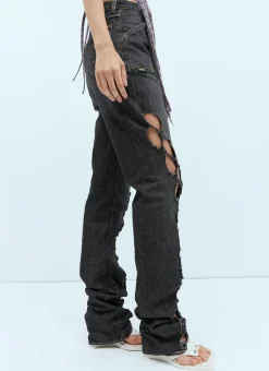 Cut-Out Mom Denim Jeans