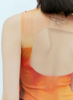Cut-Out Sleeveless Mesh Top