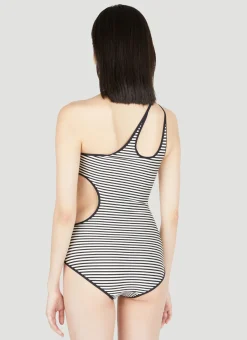 Cut-Out Strip Swimsuit