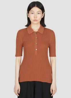 Danae Ribbed Polo Shirt