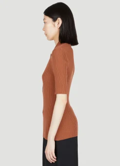 Danae Ribbed Polo Shirt