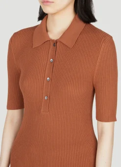 Danae Ribbed Polo Shirt