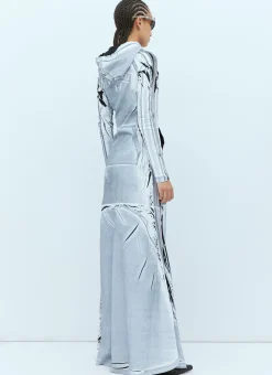 D-Aral Hooded Maxi Dress