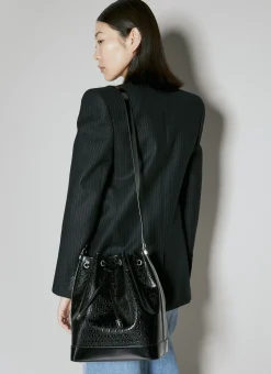 Debossed Logo Bucket Bag