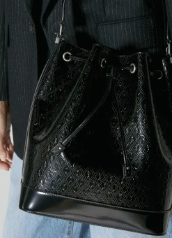 Debossed Logo Bucket Bag