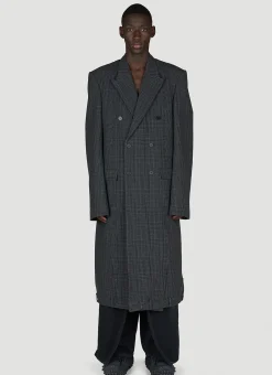 Deconstructed Check Coat