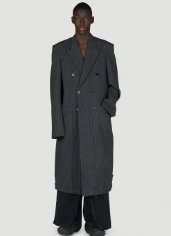 Deconstructed Check Coat