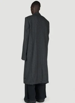 Deconstructed Check Coat