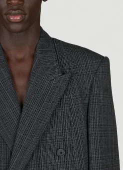 Deconstructed Check Coat