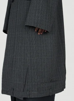 Deconstructed Check Coat