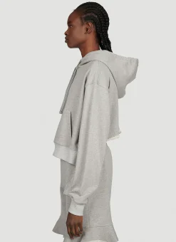 Deconstructed Hem Cropped Sweatshirt