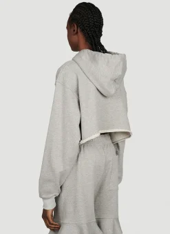Deconstructed Hem Cropped Sweatshirt