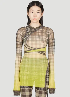 Deconstructed Plaid Top