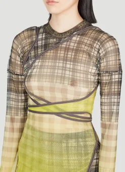 Deconstructed Plaid Top