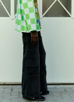 Denim Cargo Pants