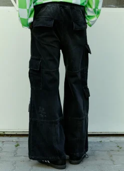 Denim Cargo Pants
