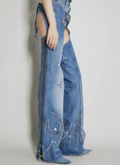 Denim Chaps Pant