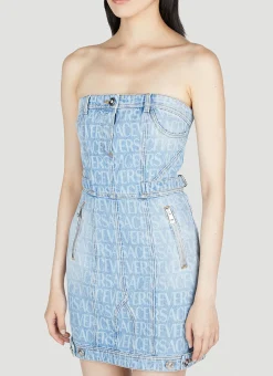 Denim Jacquard Dress
