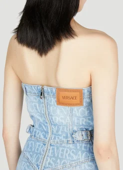 Denim Jacquard Dress