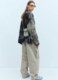 Denim Mini Pouch Crossbody Bag