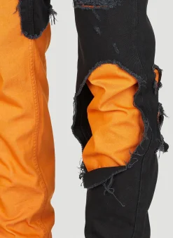 Destroyed Double Jeans