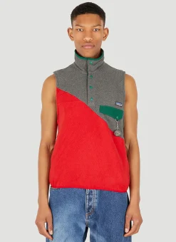 (Di)Construct Fleece Split Sleeveless Top