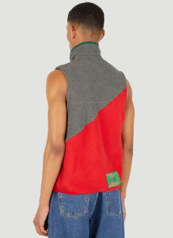 (Di)Construct Fleece Split Sleeveless Top