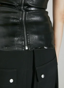 Distressed Bustier Top