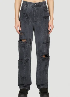 Distressed Denim Jeans
