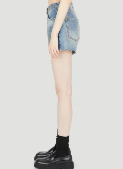 Distressed Denim Shorts