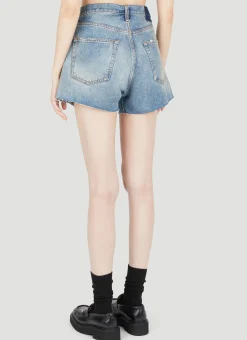 Distressed Denim Shorts