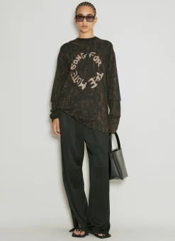 Distressed Logo Print Sweatshirt