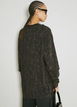 Distressed Logo Print Sweatshirt