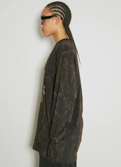 Distressed Logo Print Sweatshirt
