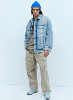 Distressed Panel-Construction T-Shirt