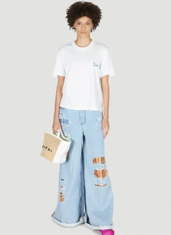 Distressed Patch Jeans