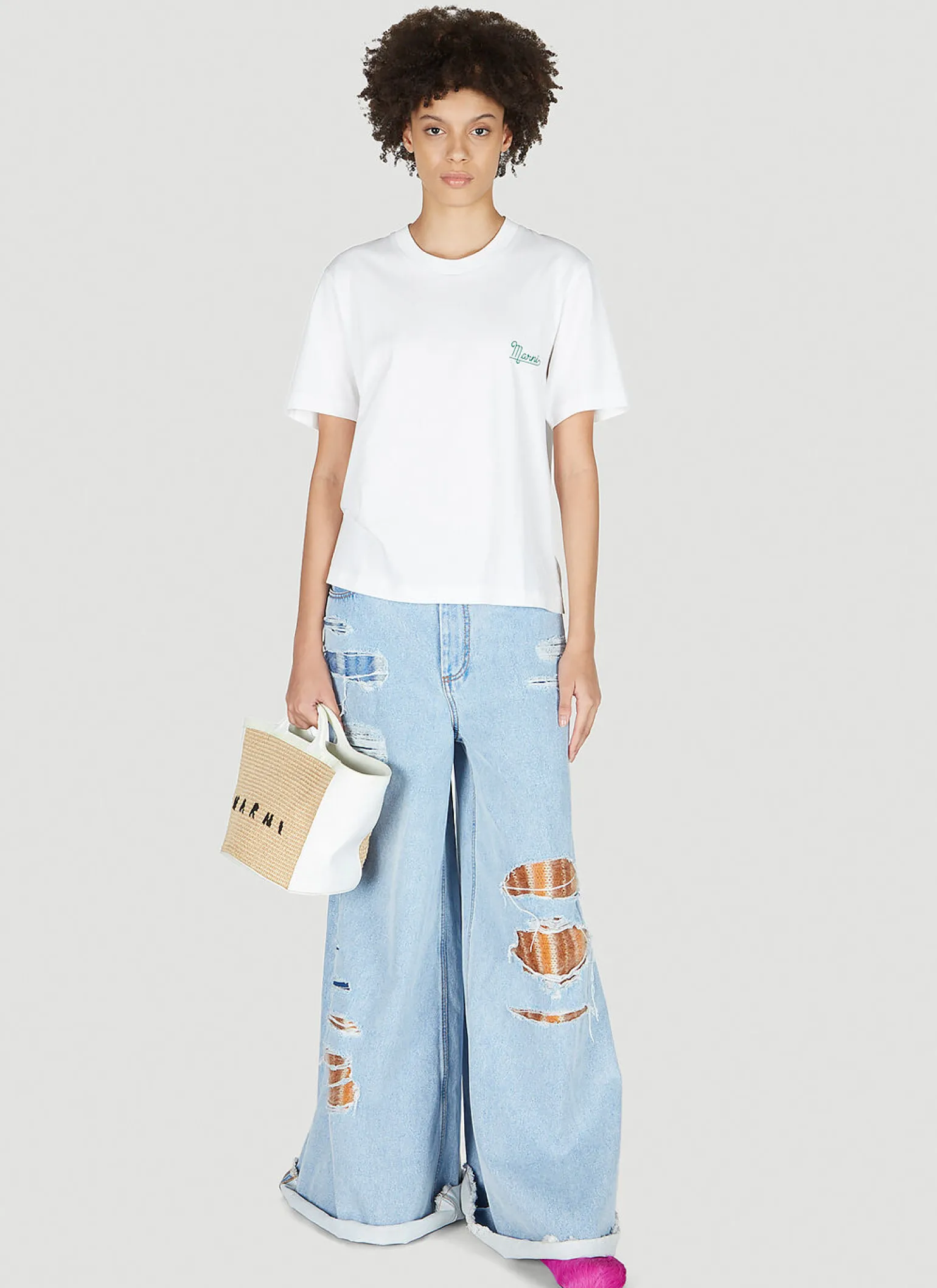 Distressed Patch Jeans