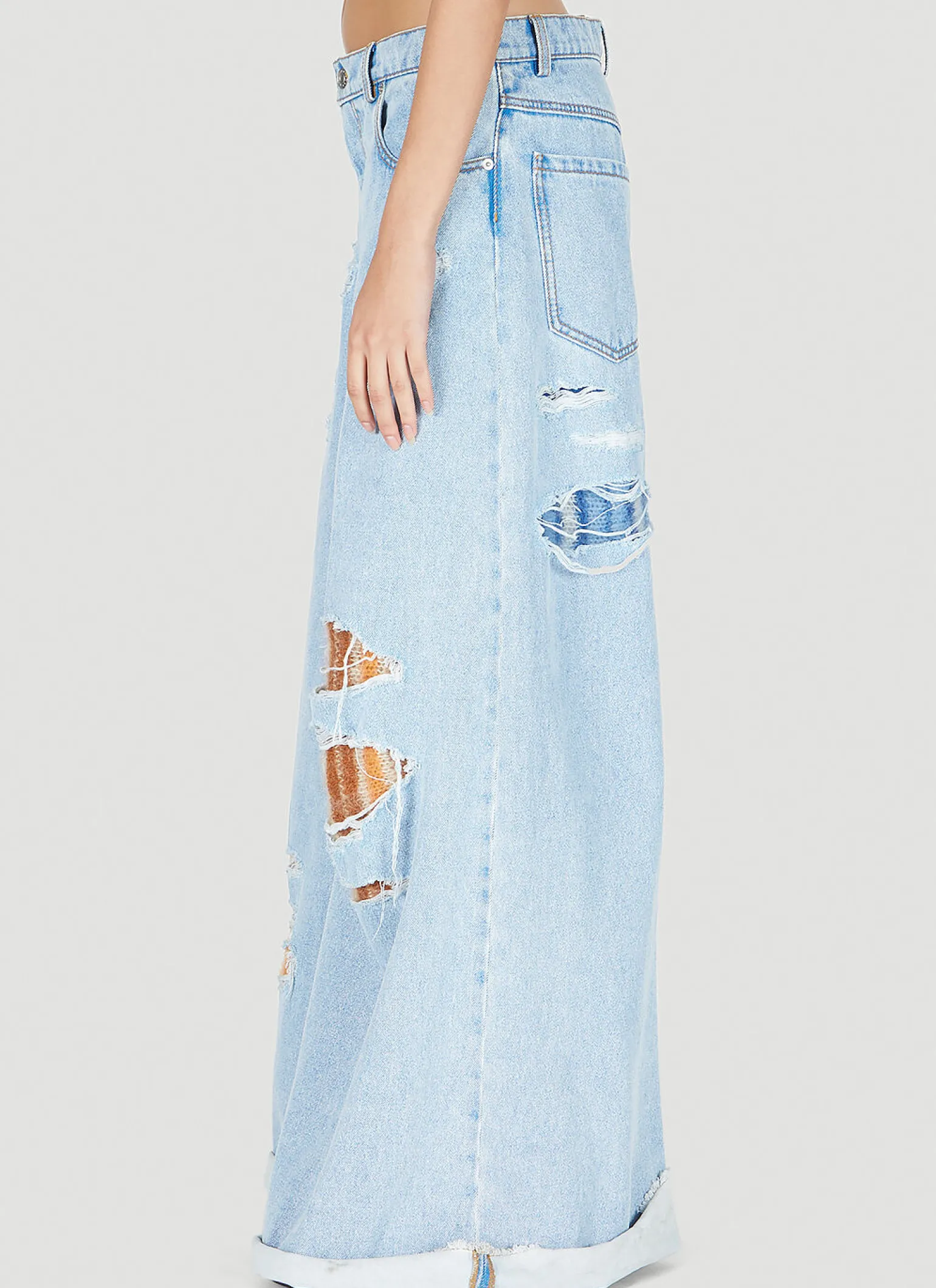 Distressed Patch Jeans