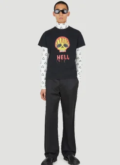 Dolphin Print High Neck Top