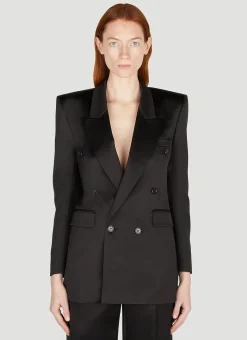 Double Breasted Silk Blazer