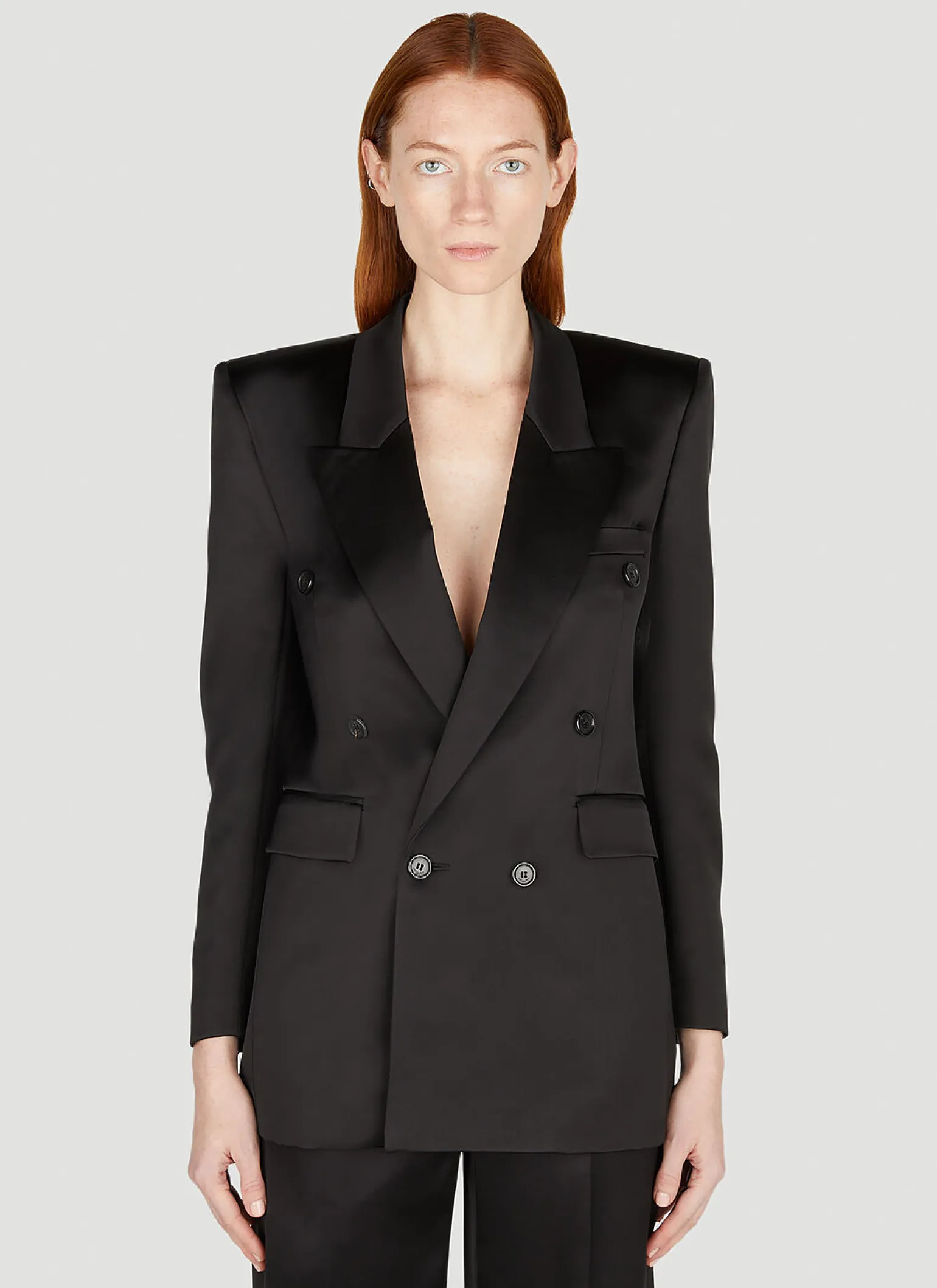 Double Breasted Silk Blazer