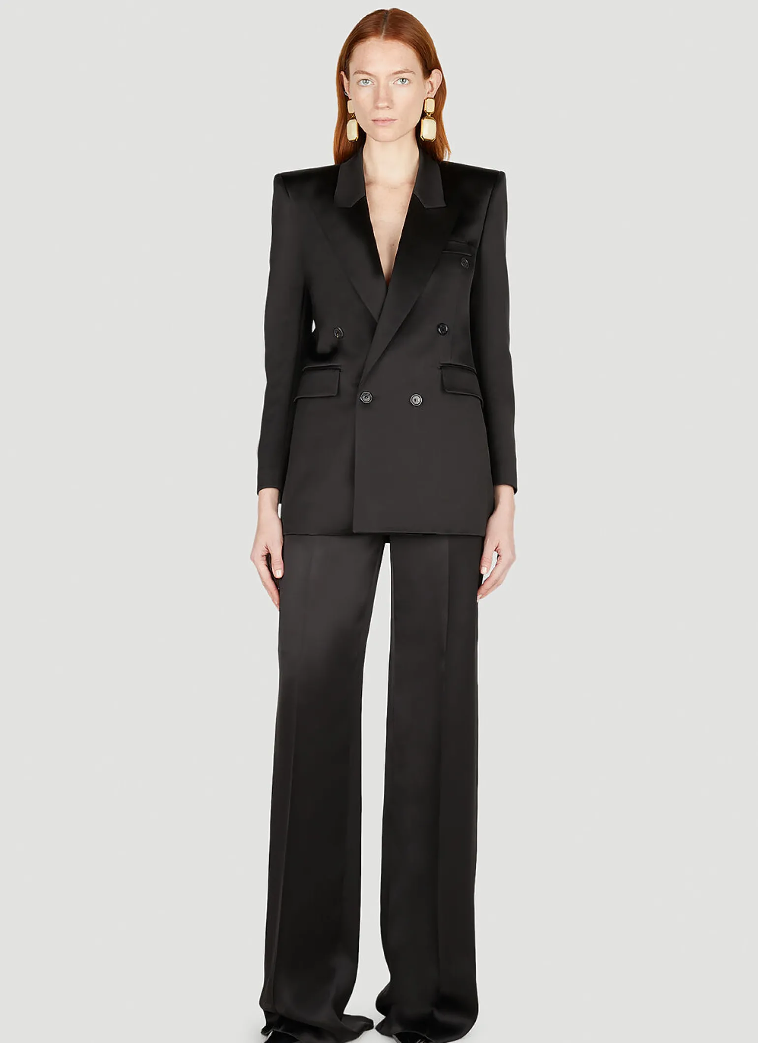 Double Breasted Silk Blazer