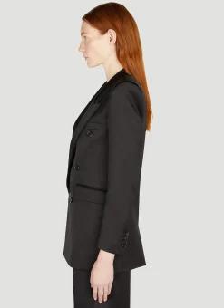 Double Breasted Silk Blazer
