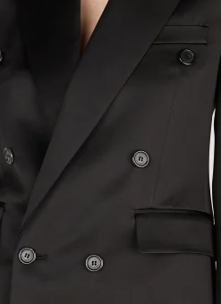 Double Breasted Silk Blazer