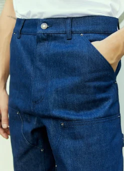 Double Denim Knee Work Pants