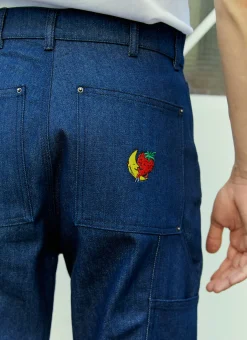 Double Denim Knee Work Pants