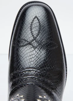 Double G Studded Leather Boots